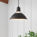 R Series 1 Light 13 inch Satin Black Outdoor Pendant
